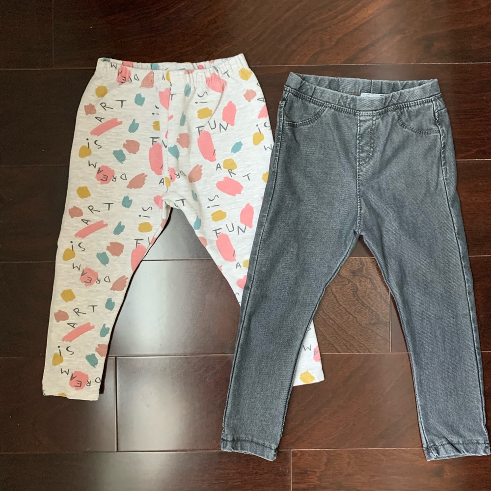 Zara set of 2 pants, size 2-3y